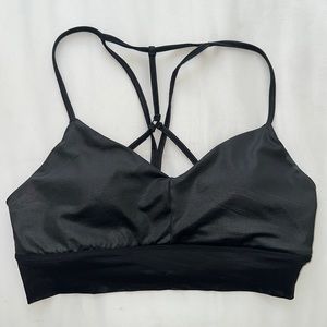 Black mesh Alo yoga sports bra